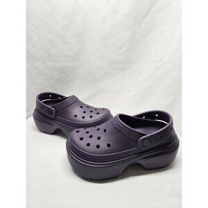 Crocs Stomp Clog Purple Iris Slip On Casual Sandal 209347-5AS Women Size 7